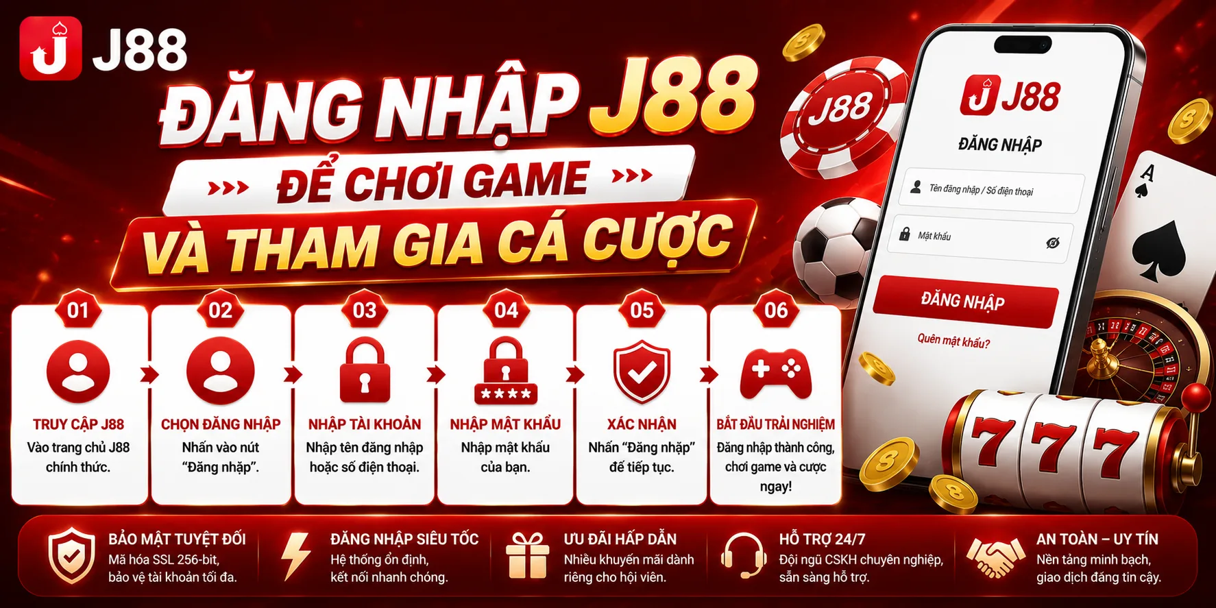 Đăng nhập J88 tham gia cá cược
