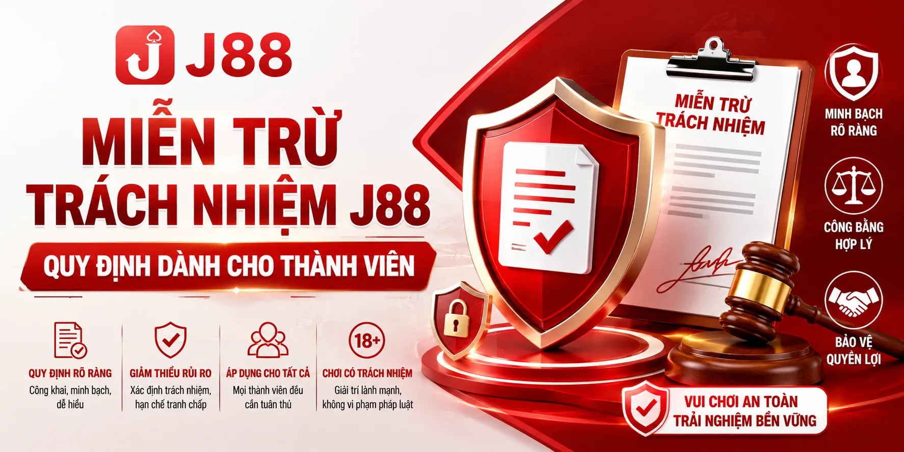 Chính sách miễn trừ trách nhiệm tại J88