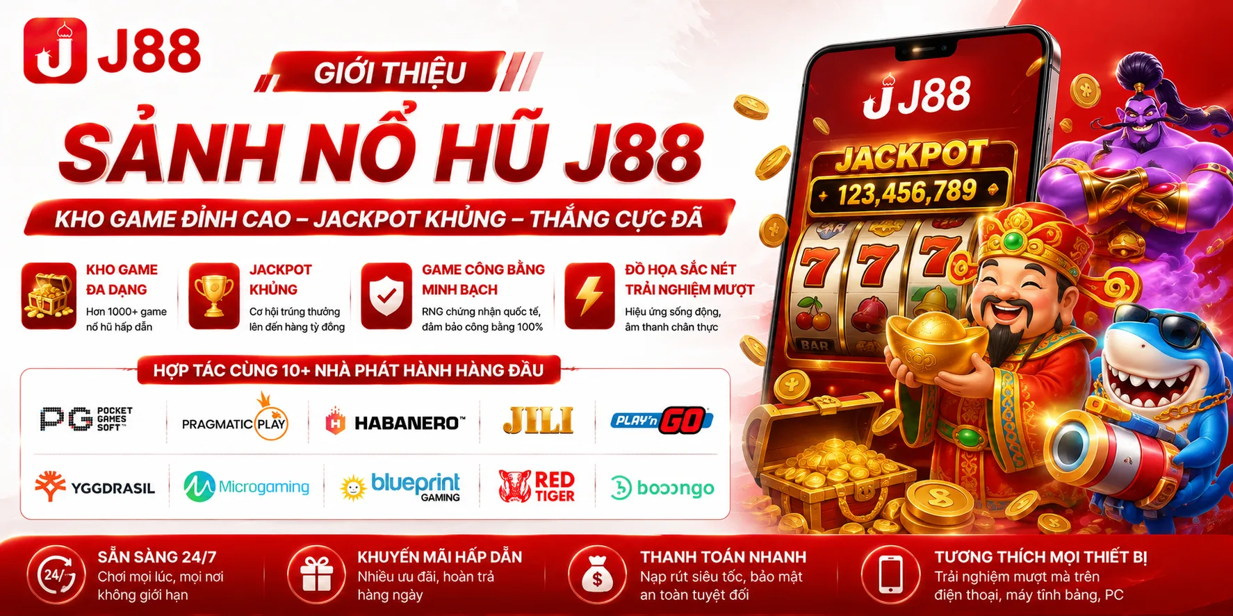 Thông tin về sảnh nổ hũ J88