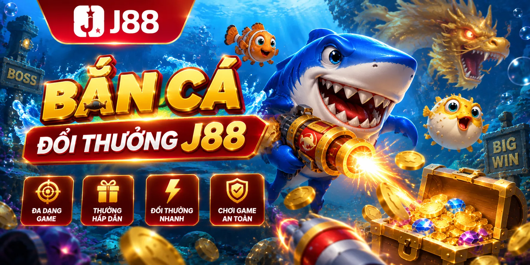 Sảnh bắn cá đổi thưởng J88